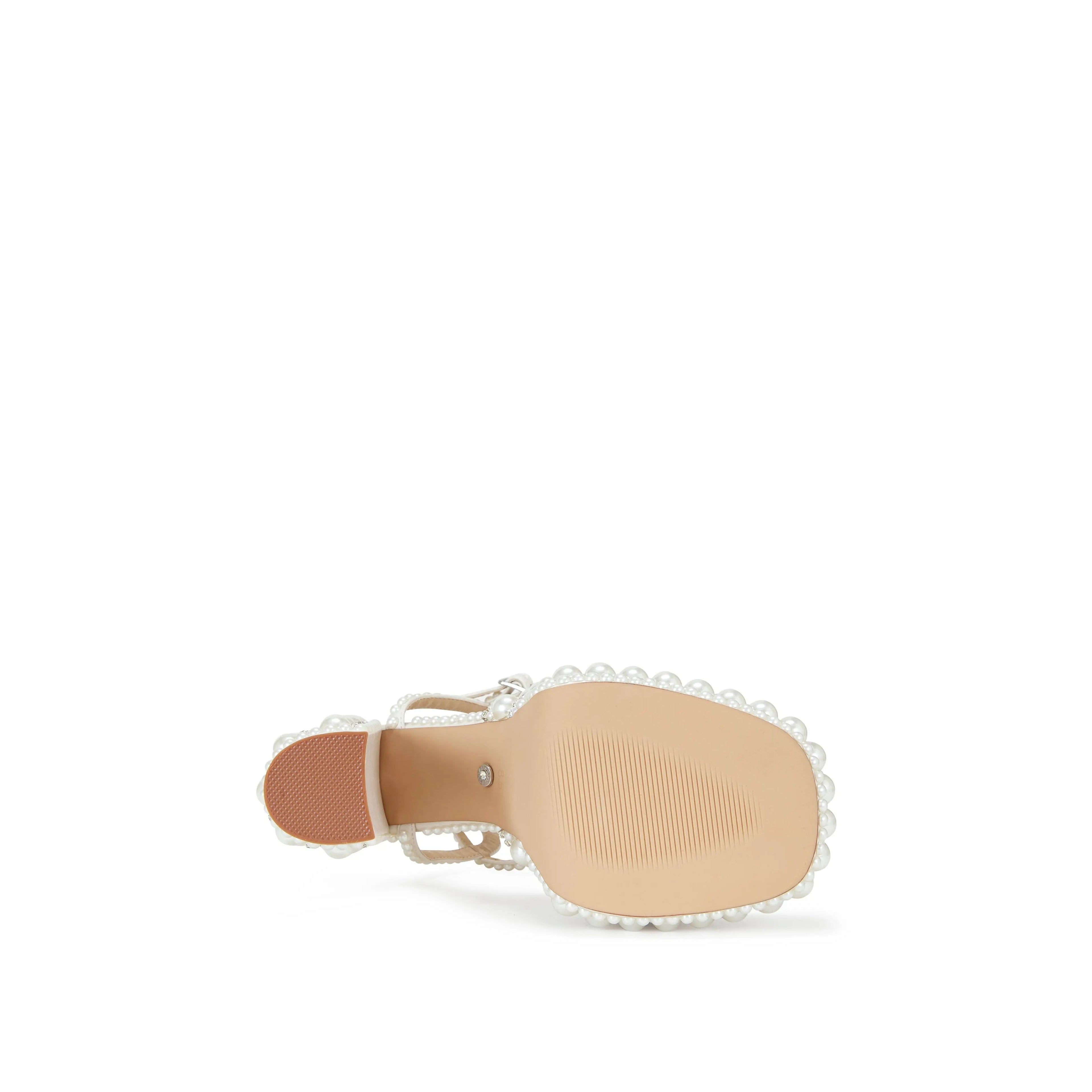 ASTRELLA-WHITE PLATFORM HEELED SANDAL