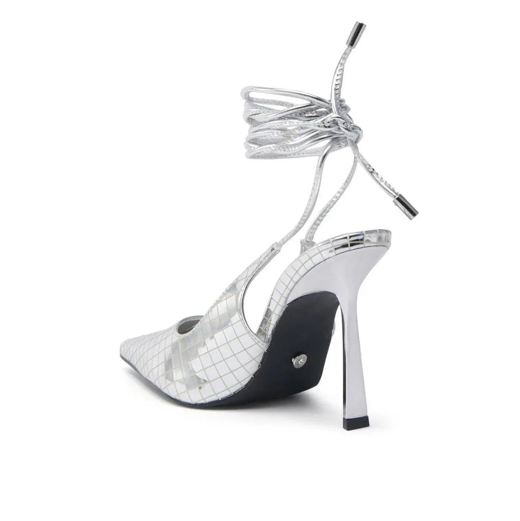 AZALEA WANG FREEMAN SILVER DISCOBALL WRAP up PUMP