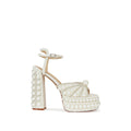 ASTRELLA-WHITE PLATFORM HEELED SANDAL