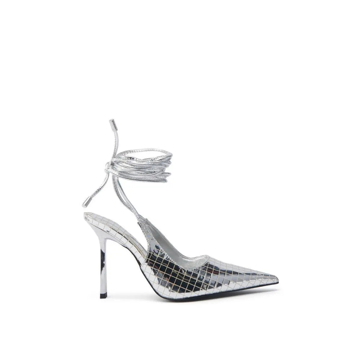 AZALEA WANG FREEMAN SILVER DISCOBALL WRAP up PUMP