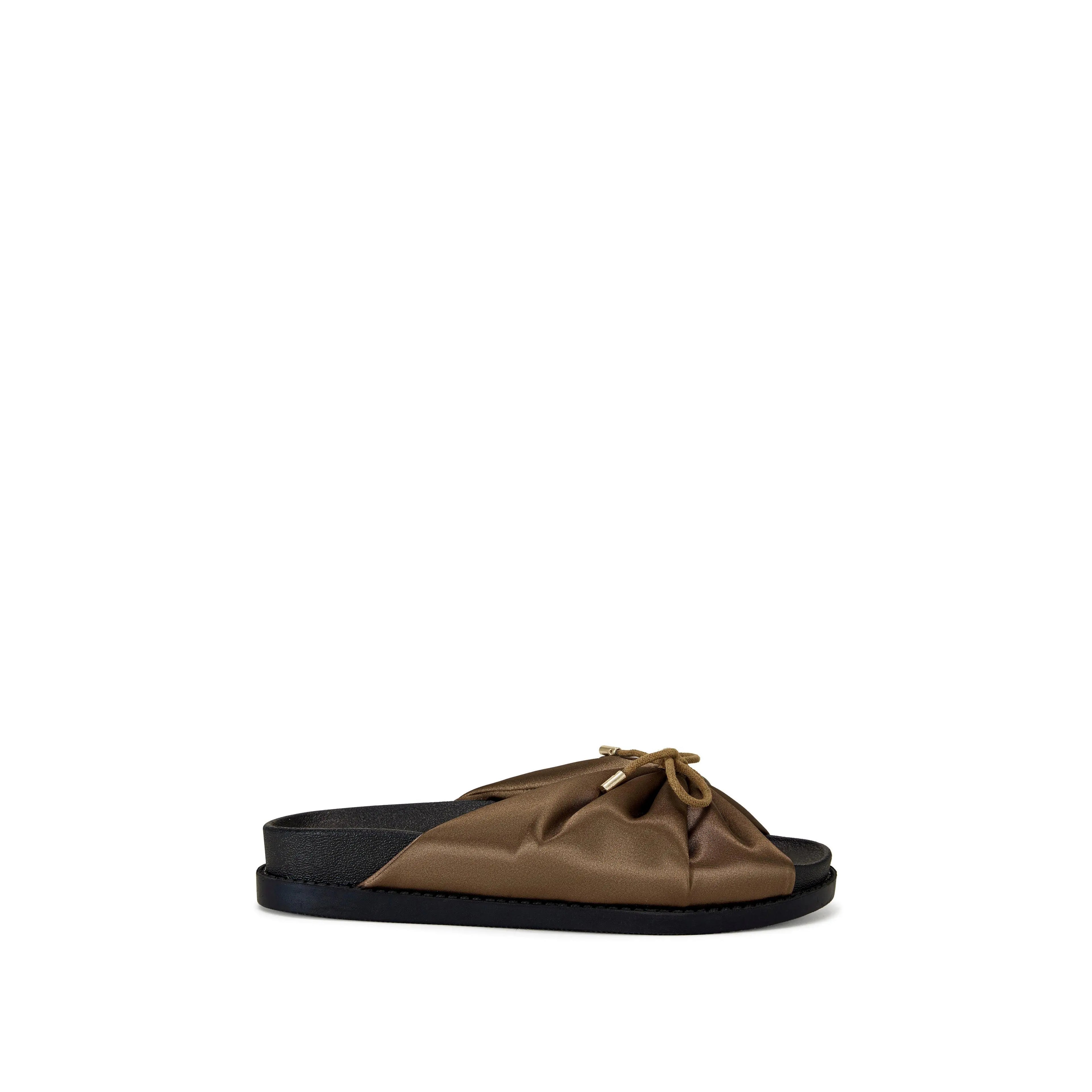 THERESE-BROWN FLAT SANDAL