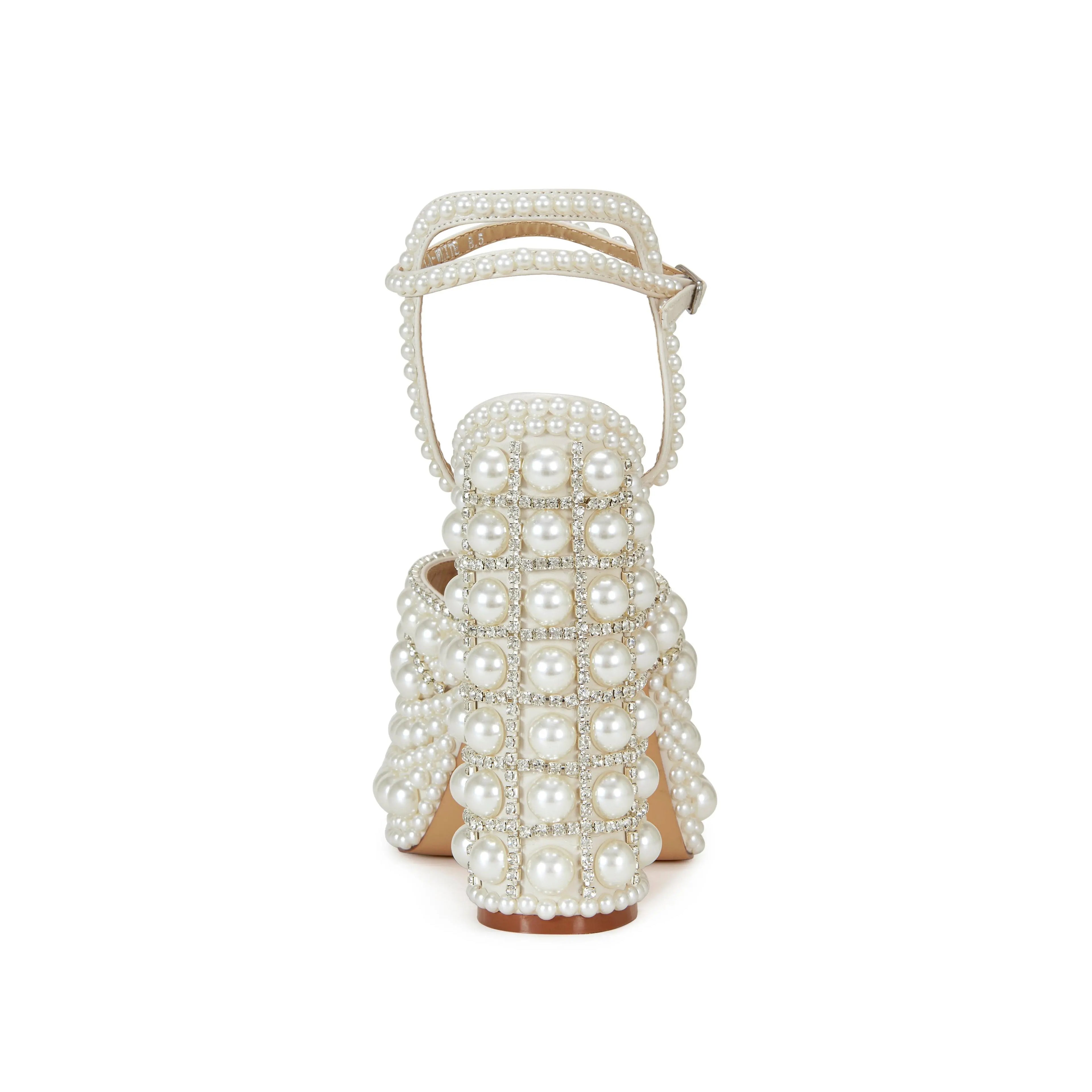 ASTRELLA-WHITE PLATFORM HEELED SANDAL