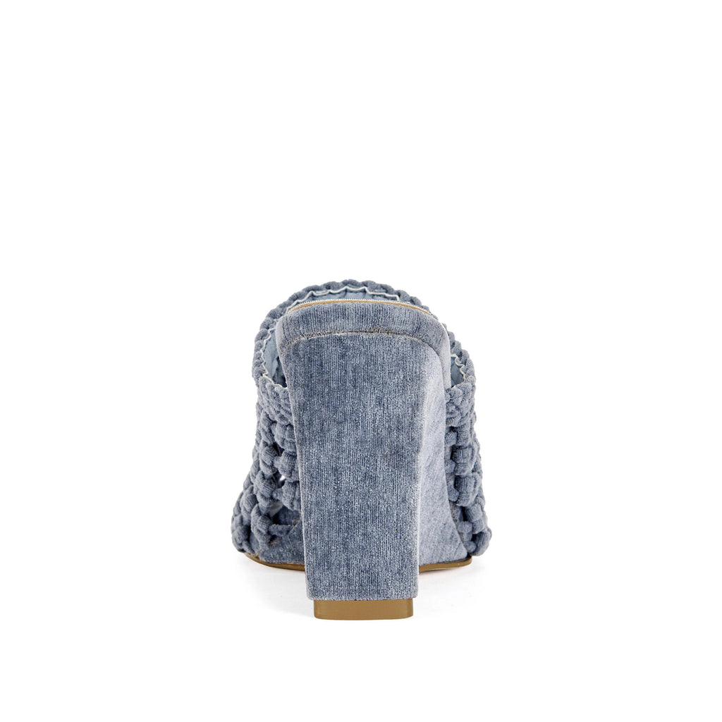 GWENDOLYN-BLUE WEDGE MULE
