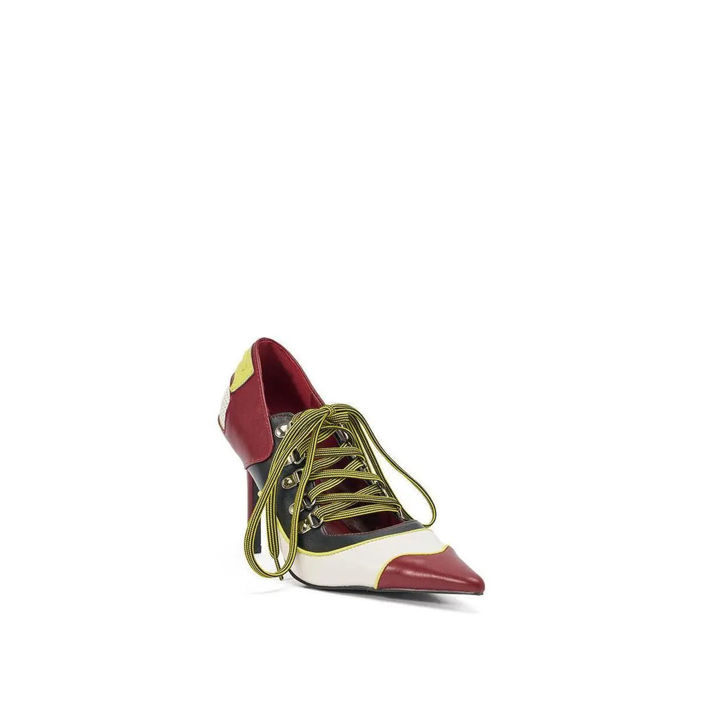 AZALEA WANG BLITZ MULTI COLOR LACE up STILETTO PUMP