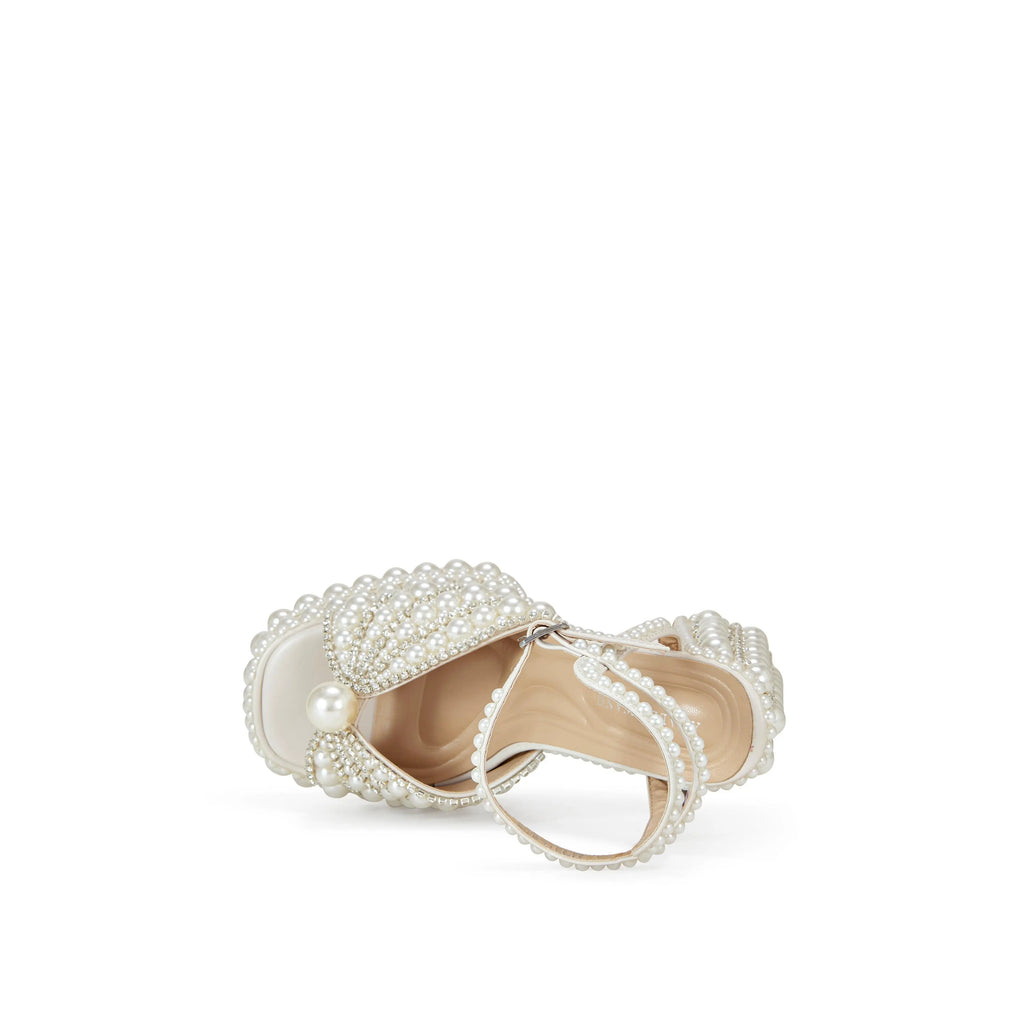 ASTRELLA-WHITE PLATFORM HEELED SANDAL